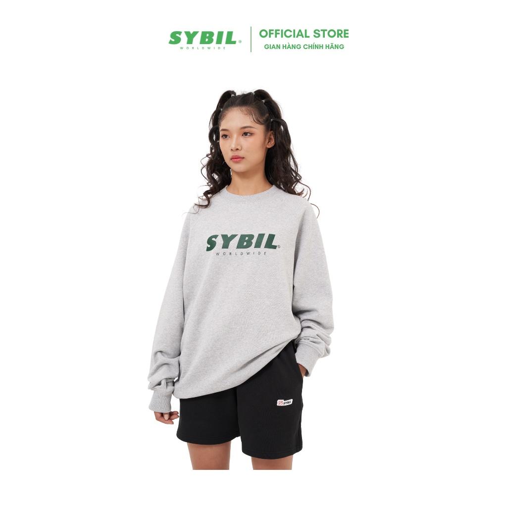 SYBIIL FIRST LOGO SWEATER - Áo nỉ cổ tròn vải da cá 100% Cotton, Form loose dáng rộng