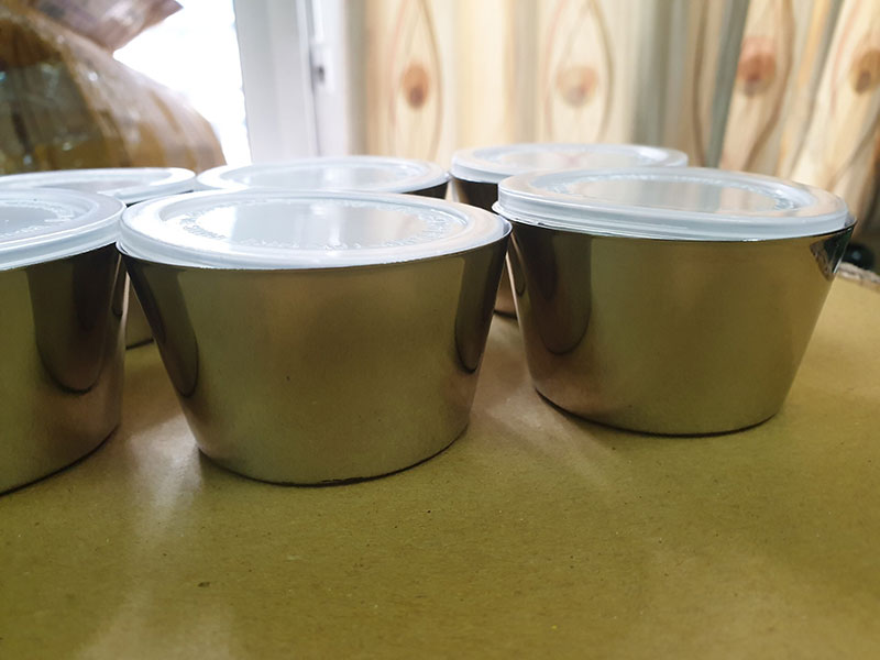 Bộ 10 Khuôn Làm Bánh Inox 304 Có Nắp Làm Bánh Flan , Rau Câu , Cupcake, Làm Đá Không Gỉ