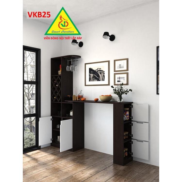 Quầy bar mini kết hợp tủ rượu VKB025 - Nội thất lắp ráp Viendong Adv