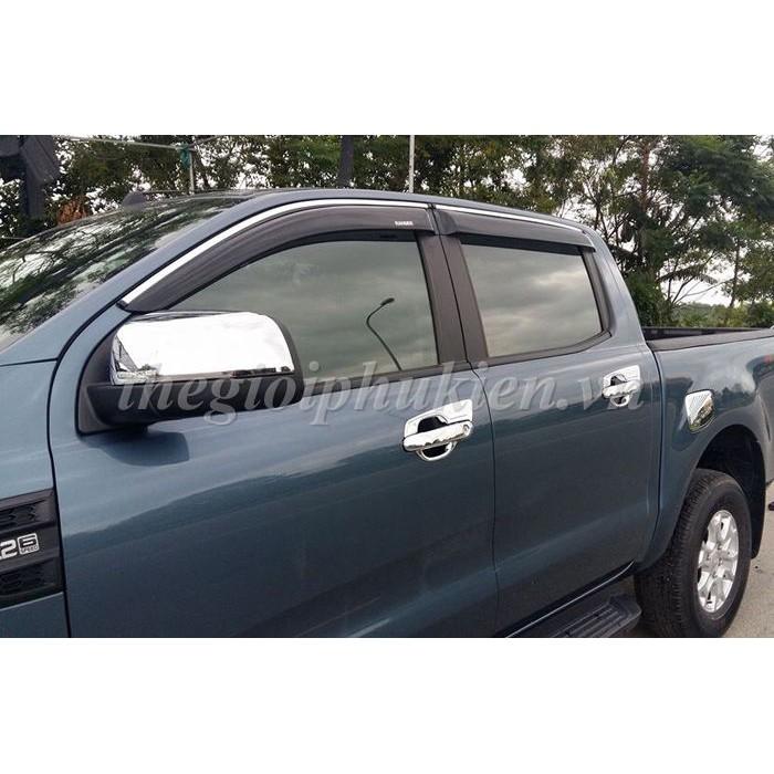 Bộ ốp tay nắm, hõm cửa xe Ford Ranger - mạ Crom