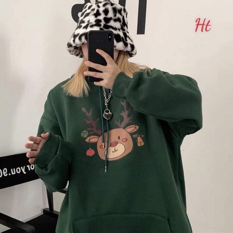 Áo hoodie Cotton tuần lộc chuông H2A