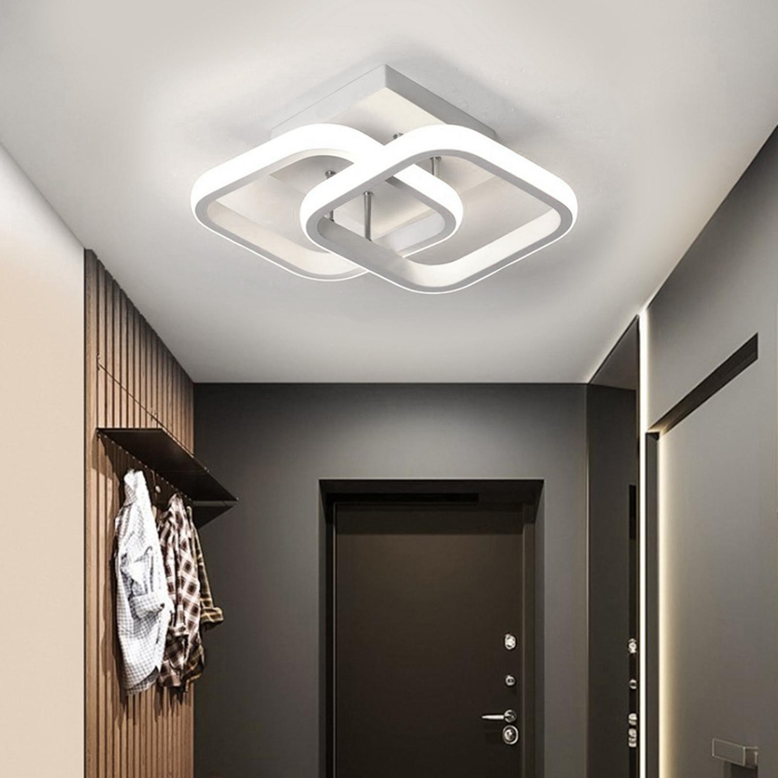 2x Modern Ceiling Light Fixture LED Ceiling Lamp for Bathroom Porch, Ceiling Lamp for Kitchen, Laundry, Bedroom, Hallway Decoration