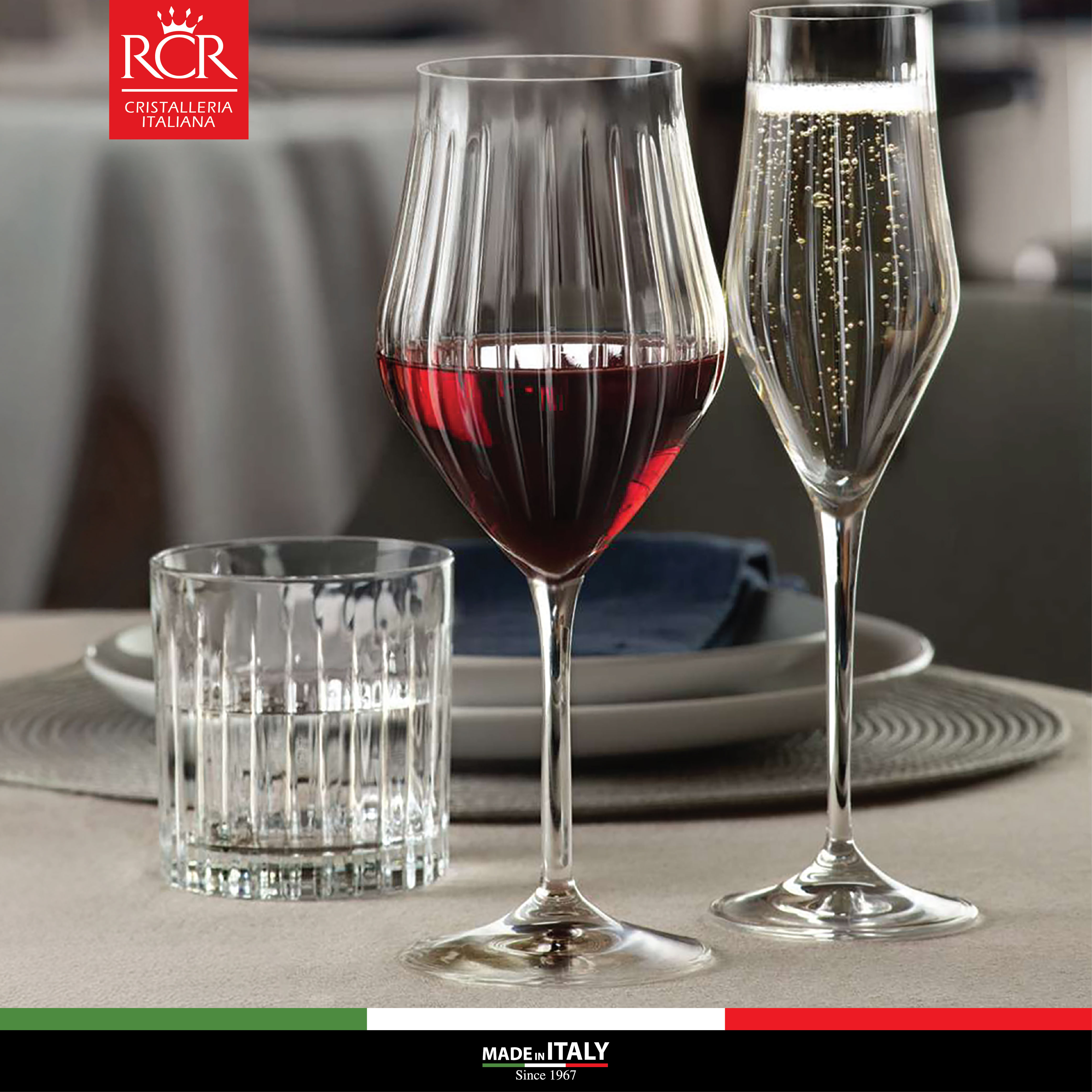 Ly Uống Rượu Vang, Cocktail Thuỷ Tinh Pha Lê Không Chì Ý RCR Crystal Timeless - Timeless Wine Glass 650 ml