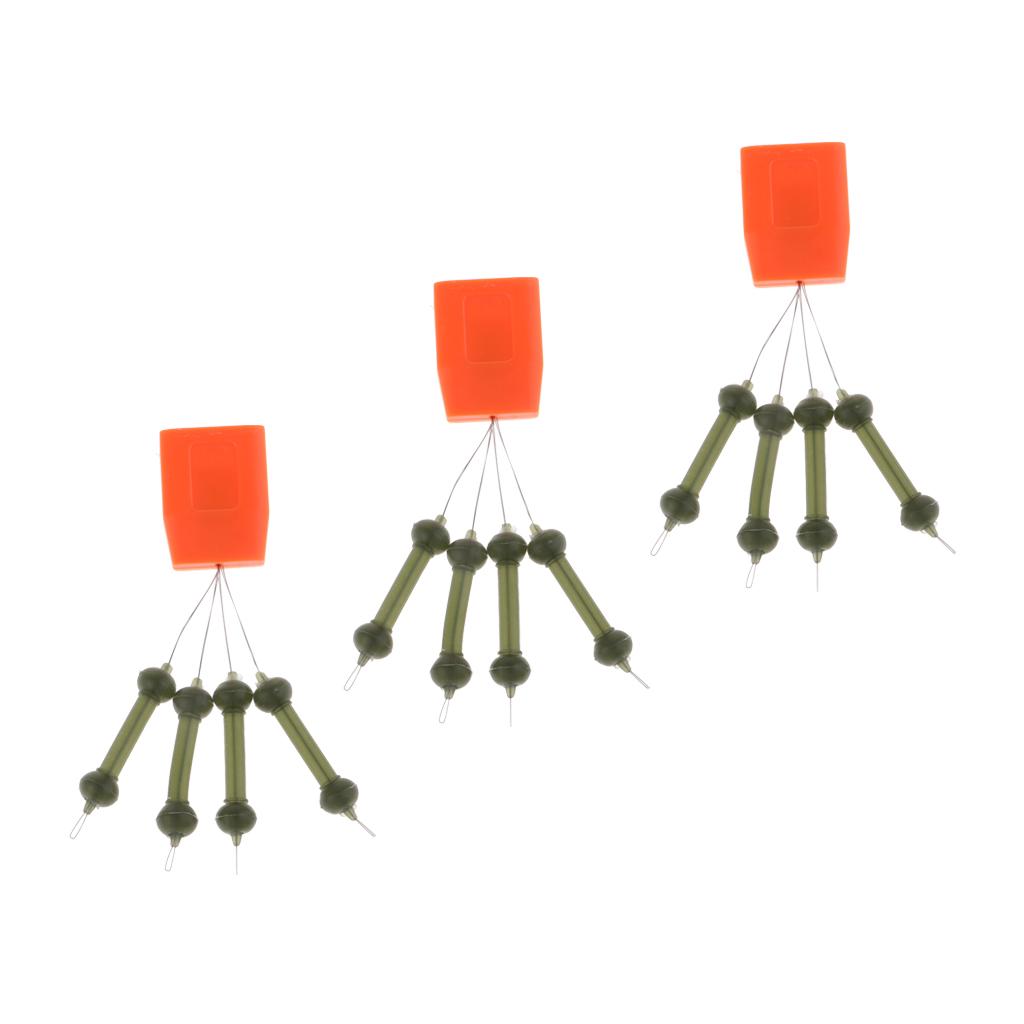 3pcs TPR Heli Beads Fishing Beads Release Rigs Line Rig Beads w/ Handle