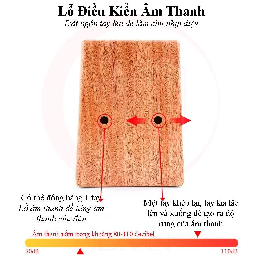 Đàn Kalimba 17Phím -Đàn Kalimba Thumbs Piano Sử Dụng Ngón Tay Tặng kèm Full bộ phụ kiện JDX01