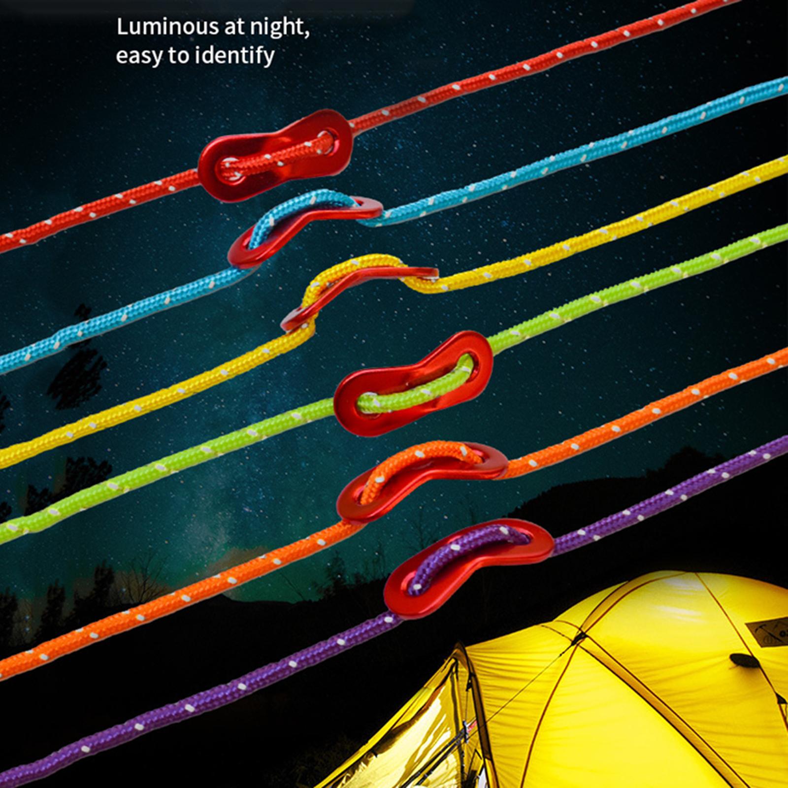 4x Reflective Guyline Camping Tent Rope Cord Guide Sailing Lanyard