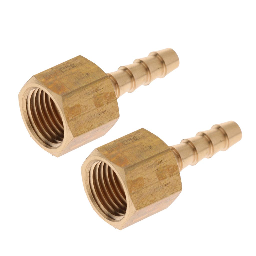 2 Chiếc Đồng Nữ Vòi Lắp, Cổng Kết Nối Đầu Nối Adapter Barb 1/4 BSP DÂY CHUYỀN 6mm