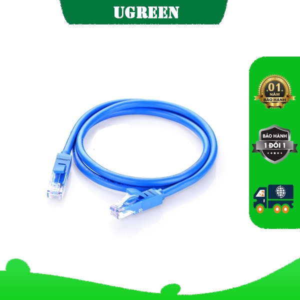 Cáp Mạng CAT6 đầu đúc Ugreen 1m, 2m, 3m, 5m Dùng Cho Máy Tính Hàng Chính Hãng