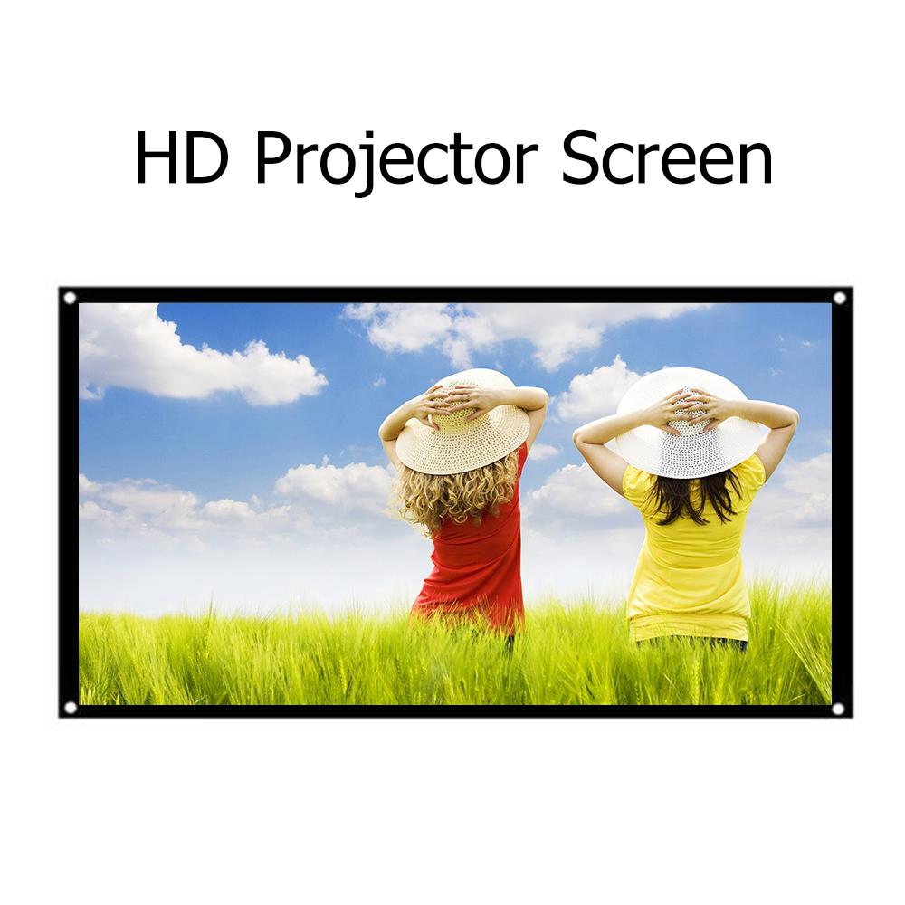 100 Inch Projector Screen 16:9 HD Portable Projection Screen Anti-Crease for Home Theater Outdoor Indoor Movies