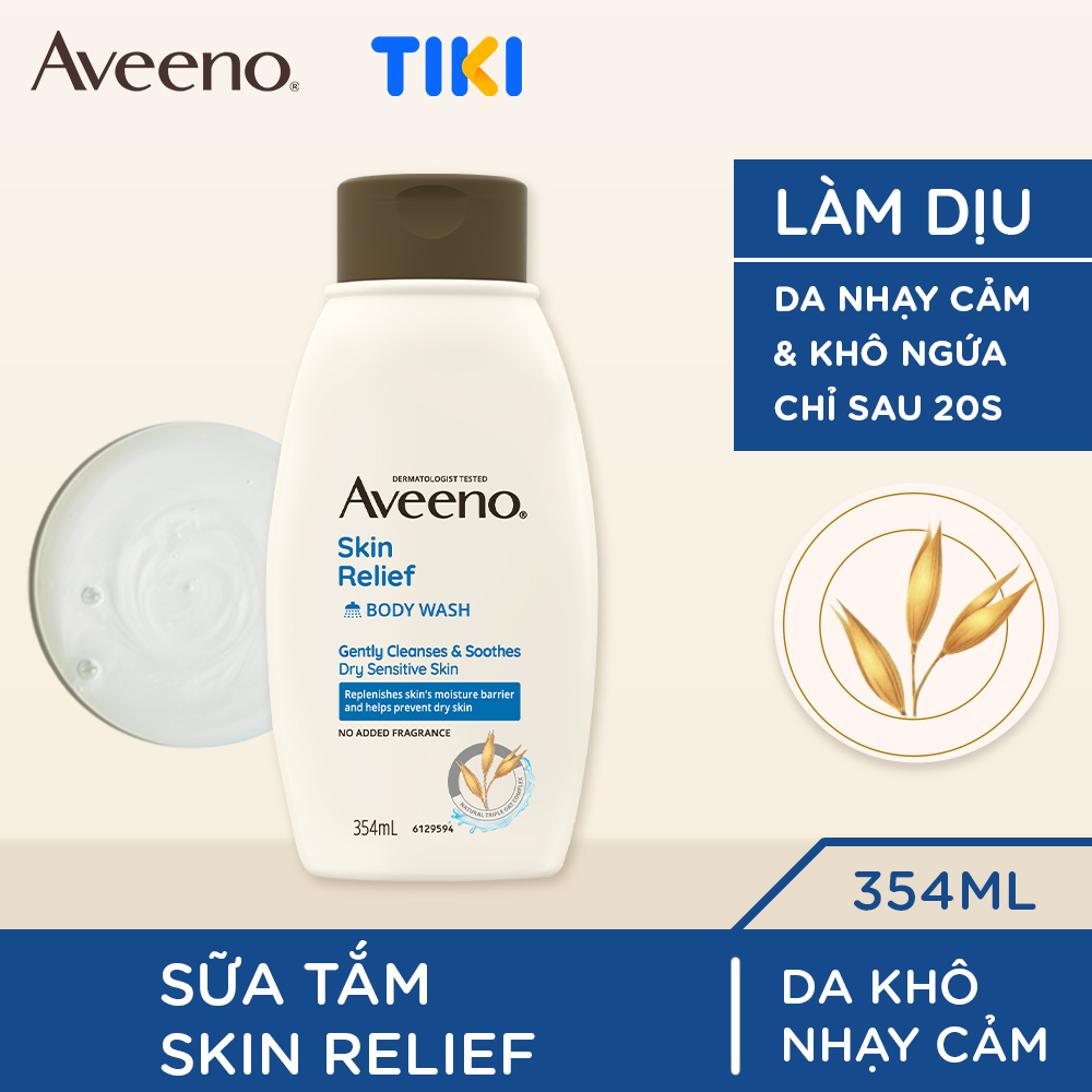 Sữa tắm làm dịu da nhạy cảm, khô ngứa Aveeno Skin Relief 354ml