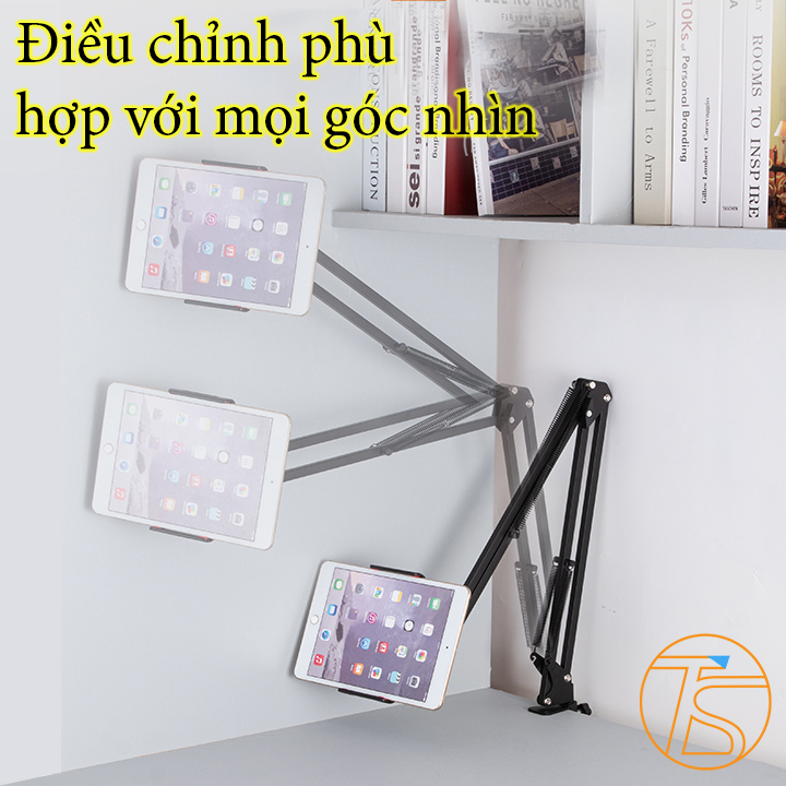 Giá Đỡ Điện Thoại, Máy Tính Bảng Kẹp Bàn Gấp Gọn Dùng Học Online Tiện Nghi Xoay 360 Độ