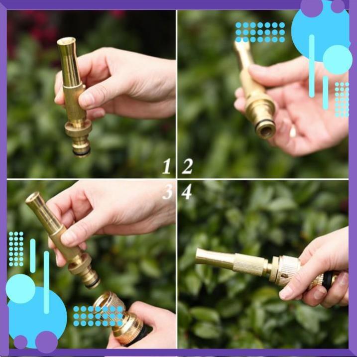 ️ Bộ dây vòi xịt nước rửa xe, tưới cây , tăng áp 3 lần, loại 3m, 5m 206587 cút sập,nối nhựa vàng+ mở chai