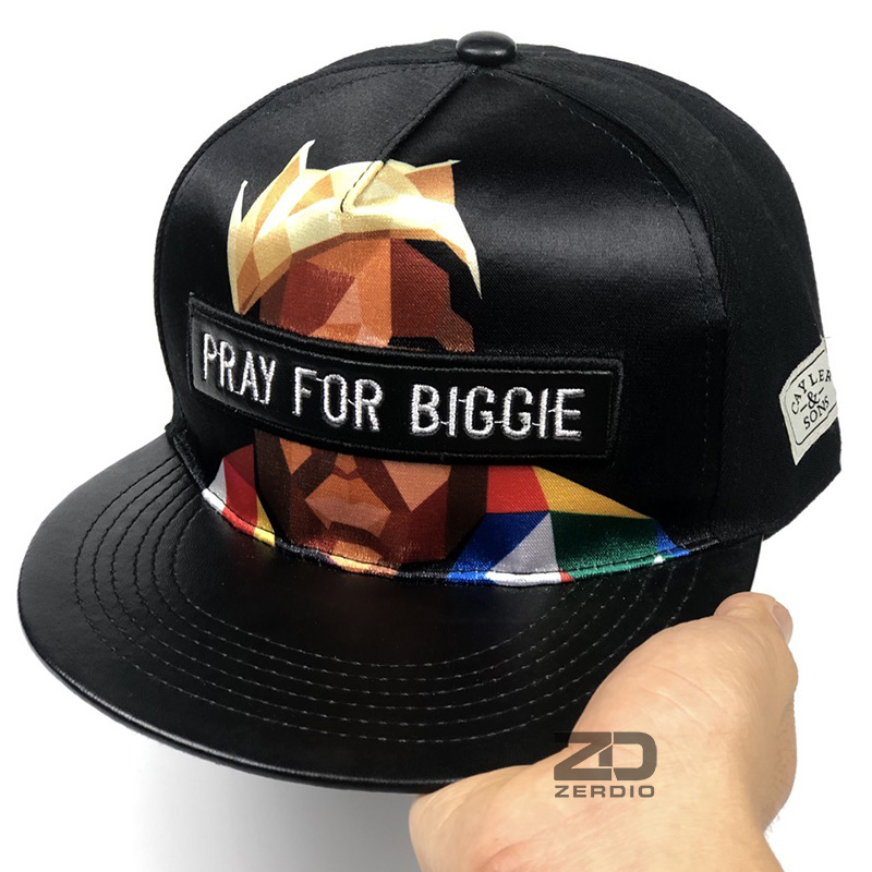 Nón hiphop, Mũ snapback nam nữ PRAY FOR BIGGE mã SN67 màu đen chất liệu cao cấp