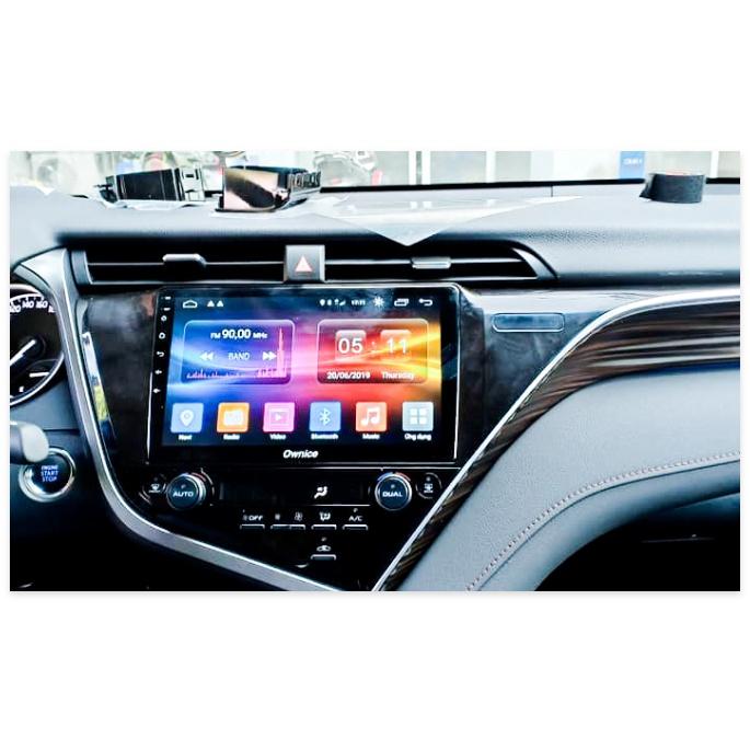 Mặt dưỡng kèm dây nguồn lắp màn hình android cho xe TOYOTA CAMRY 2019