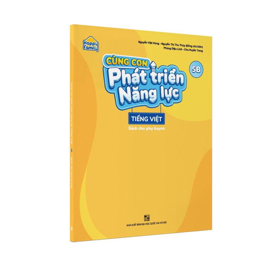 Sách - Bộ 4 cuốn Happy Family - Cùng con phát triển năng lực Tiếng Việt 5 (Tập 5A - 5B)