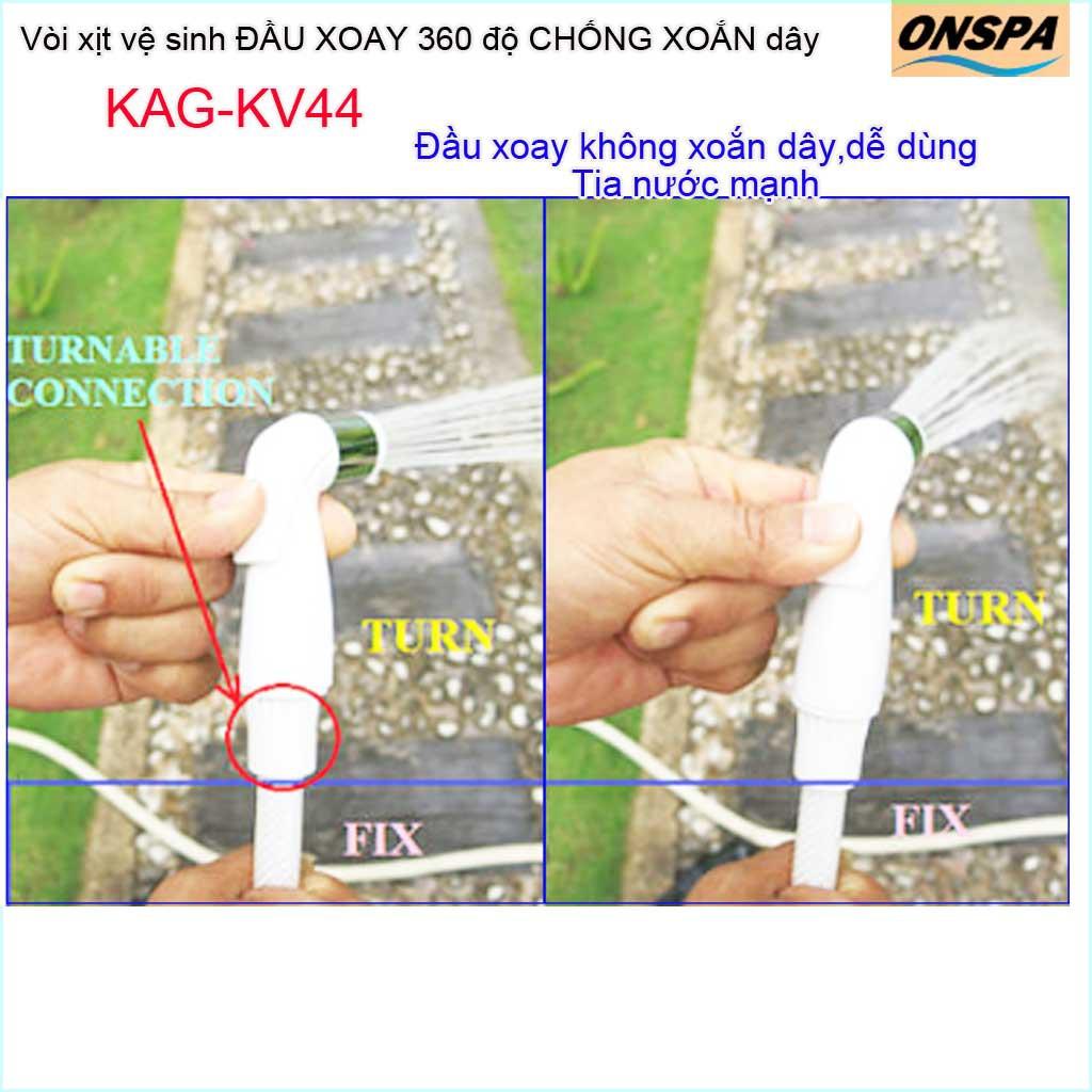Vòi xịt vệ sinh nhà tắm, vòi rửa bồn cầu dùng cho nước phèn vùng biển, dây xịt cao cấp 100% nhựa trắng