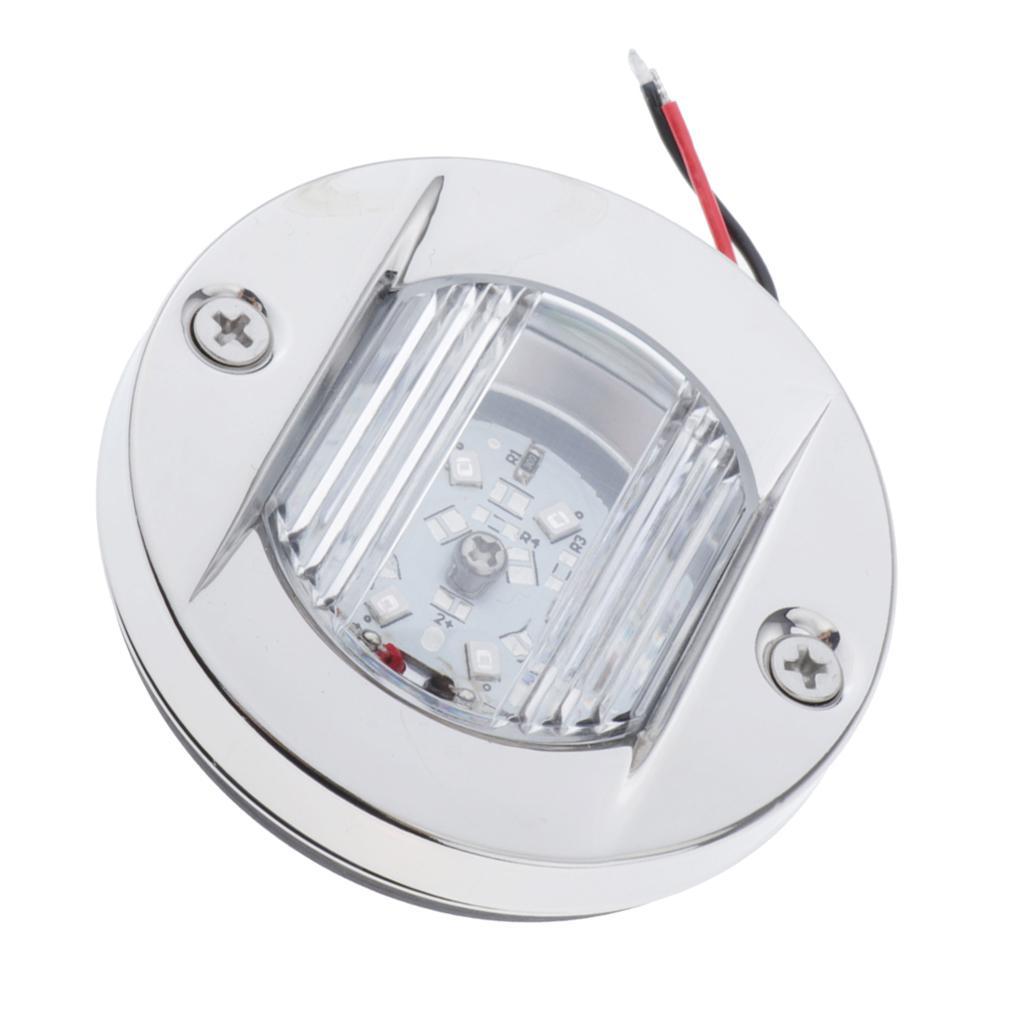 Stainless Steel Marine Boat Yacht RV 6 LEDs Step Courtesy Light 12V White