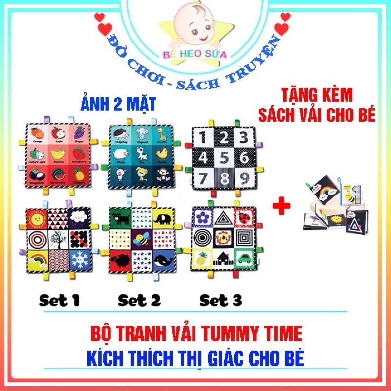 Tranh vải Tummy Time 2 mặt kích thích đa gíac quan cho trẻ từ sơ sinh