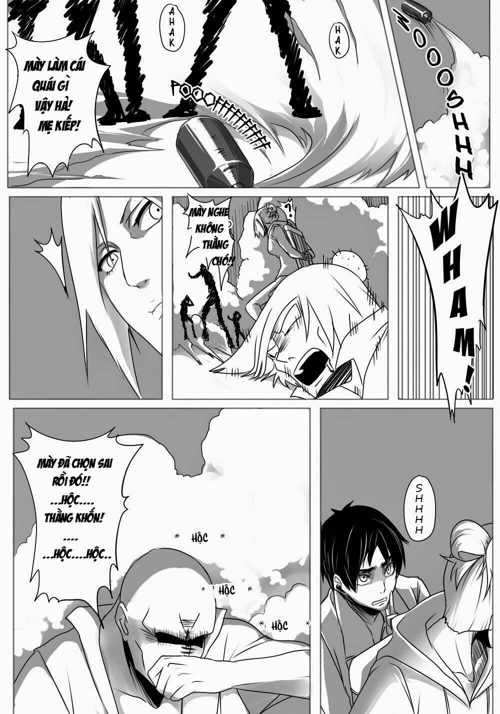 đại chiến titan - doujinshi về cuộc tình tay 4 chapter 3 4