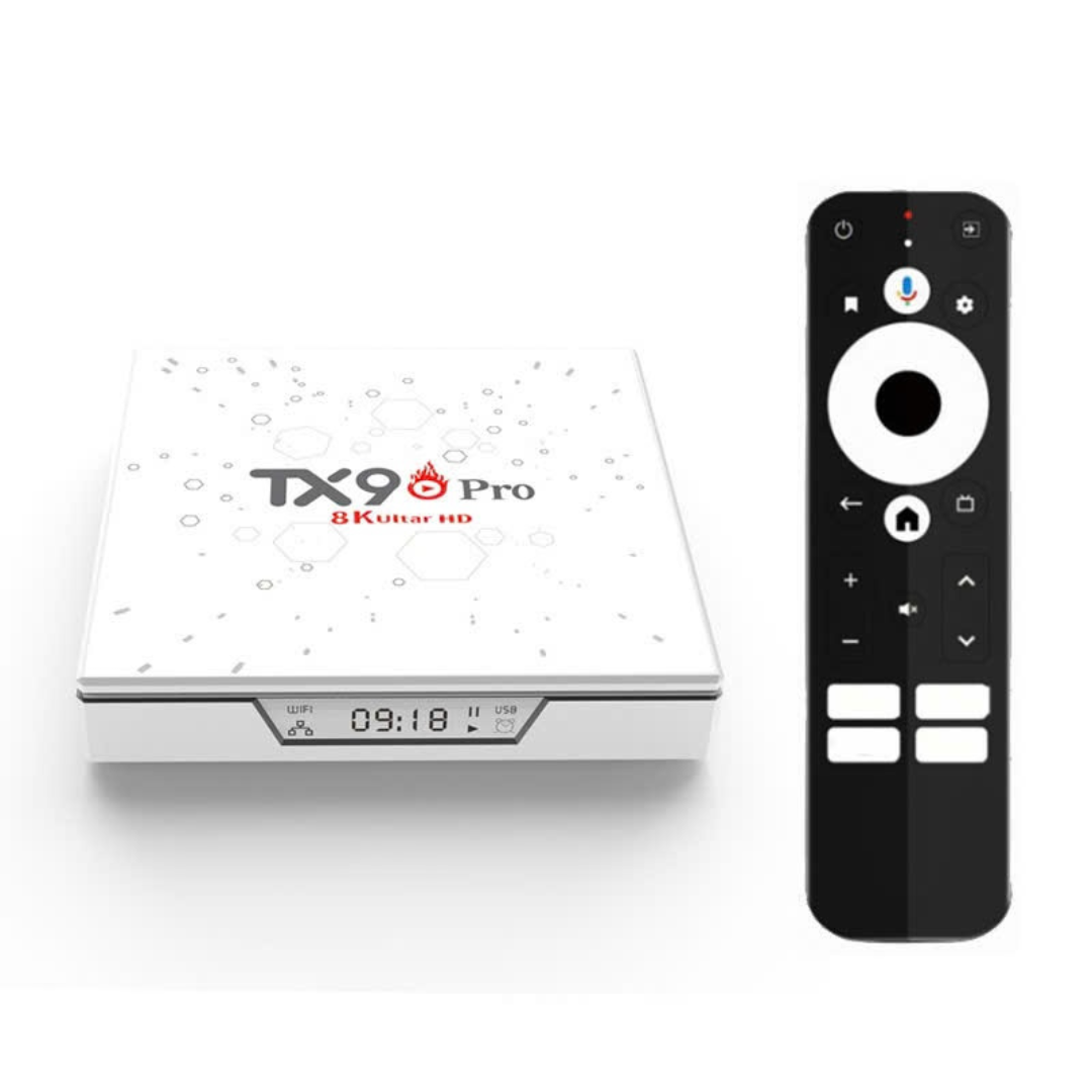Android Tivi Box Q Pro (TX9)- Ram 8G/128G - Bluetooth - Netflix - Remote Tìm Kiếm Giọng Nói - Hỗ trợ tivi,màn hình máy tính, máy chiếu - Hàng Nhập Khẩu