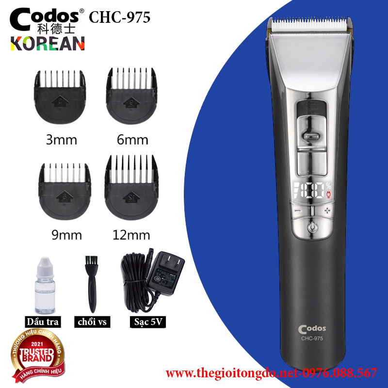 Codos CHC 975 Tông Đơ Cắt Tóc Lưỡi Ceramic Cao Cấp