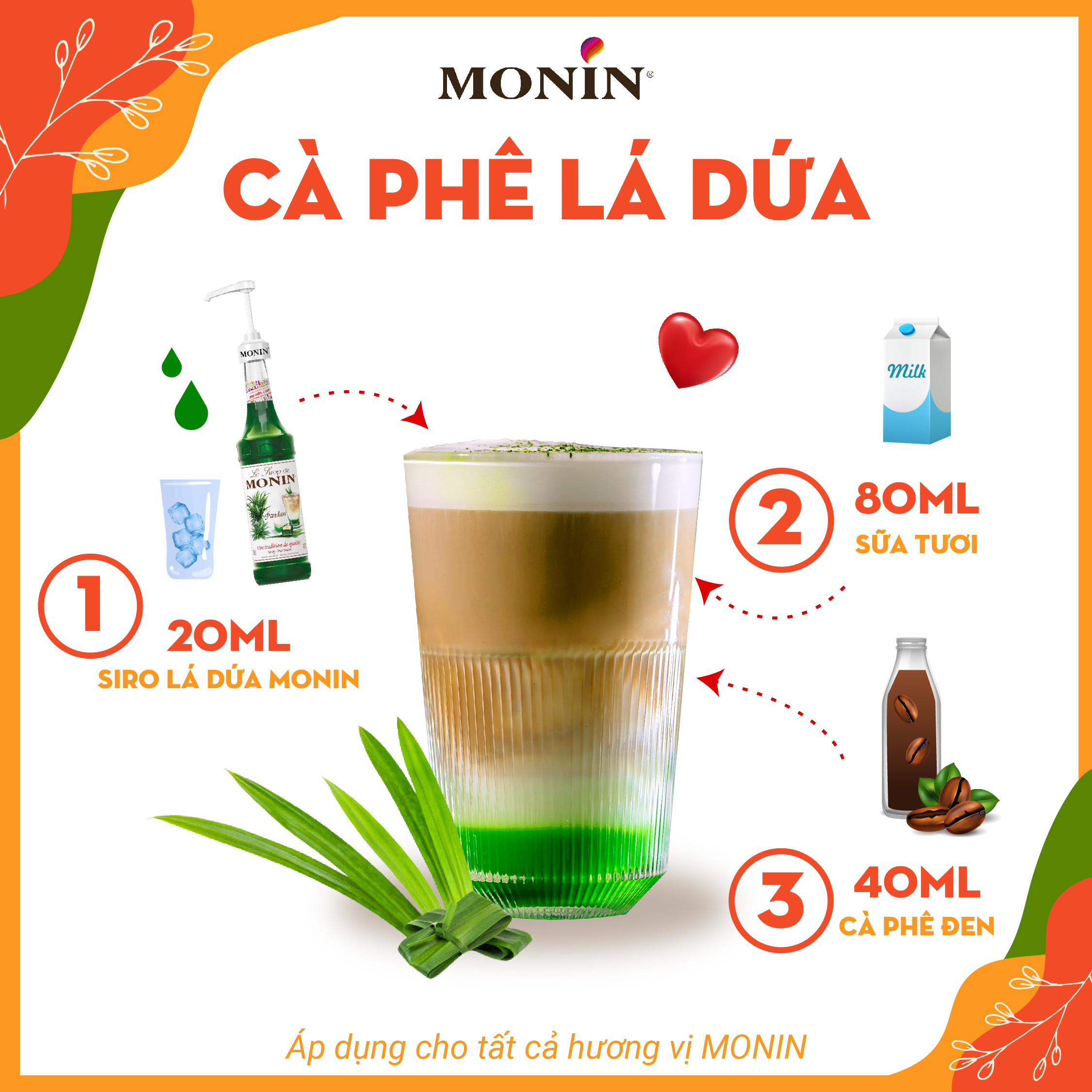 Siro Lá Dứa MONIN - 700ML