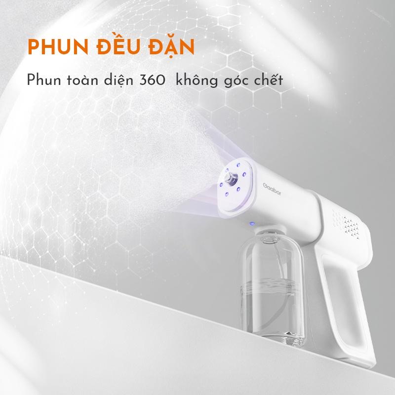 Máy phun sương khử khuẩn cầm tay GAABOR GXD-M01 2 mức điều chỉnh, sạc USB Type C tiện lợi - Hàng chính hãng