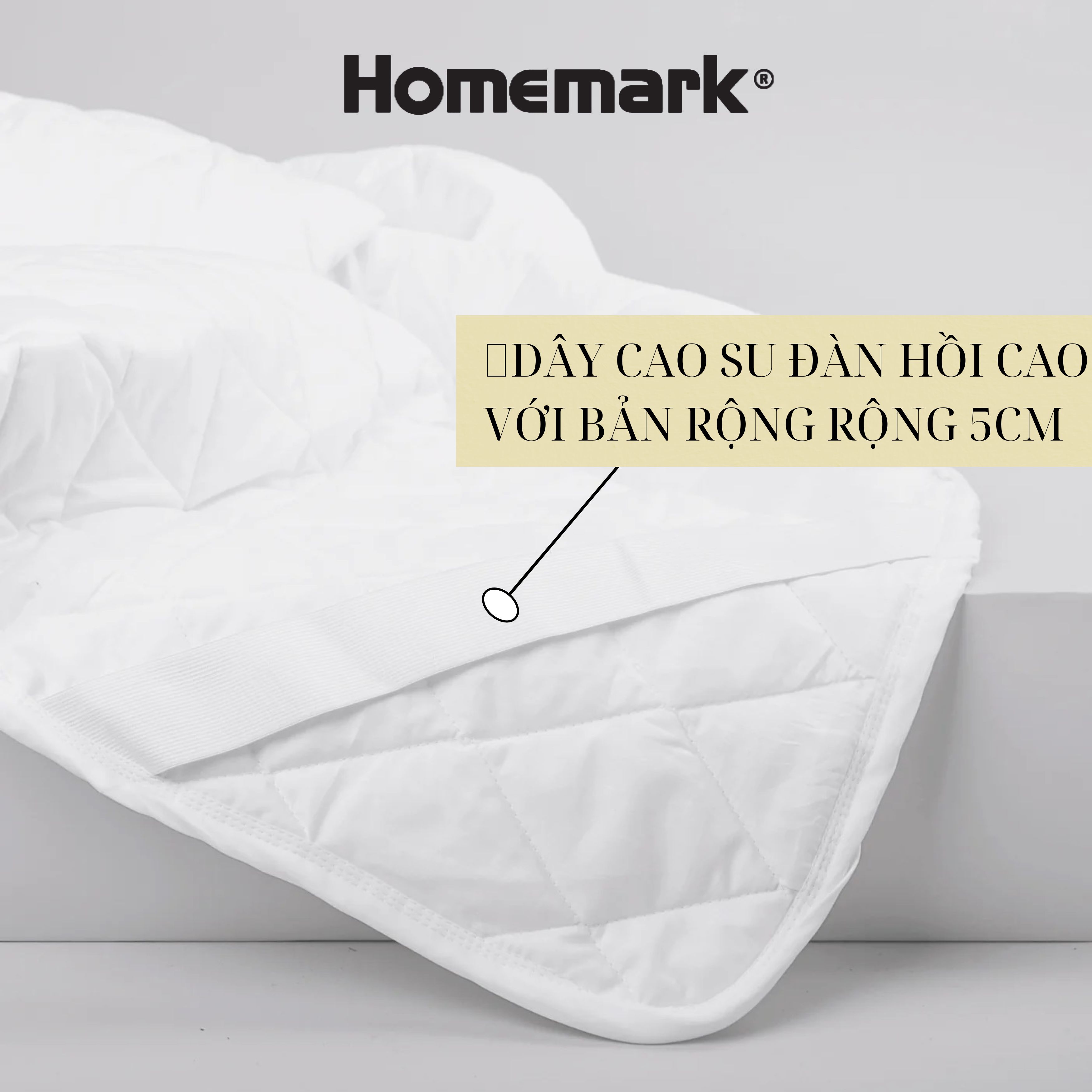 Tấm bảo vệ nệm chống thấm nước Homemark - 4 lớp bảo vệ đệm tuyệt đối, ngăn bụi bẩn, dễ vệ sinh