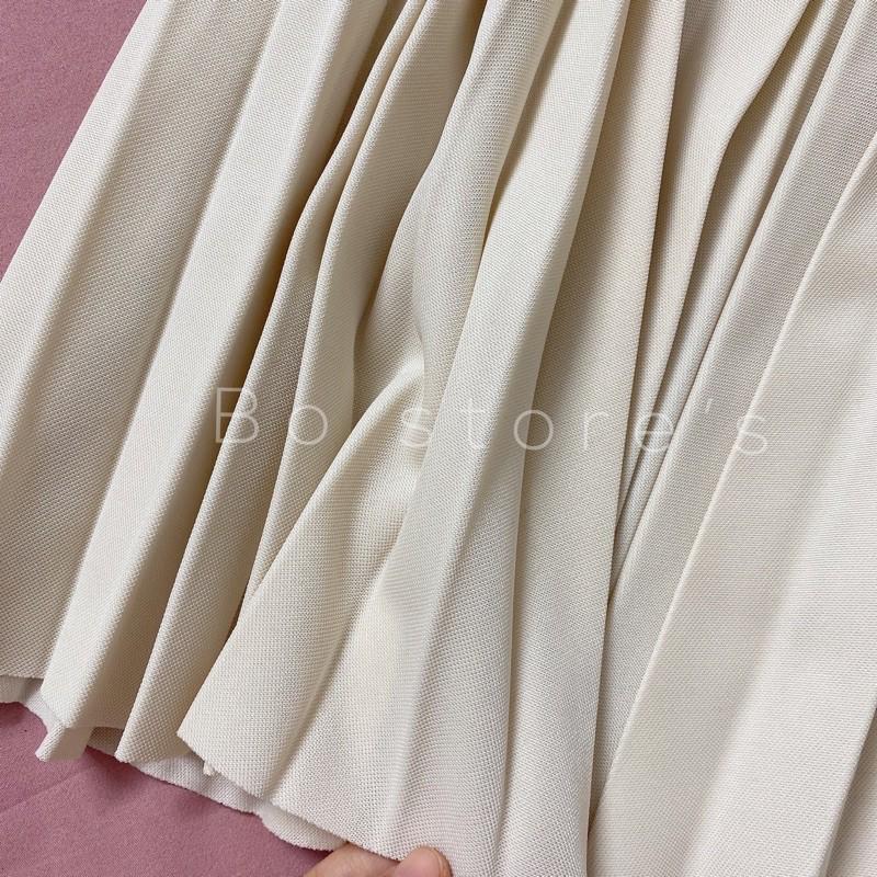 Váy xếp li bản to cạp chun có lớp lót dày dặn