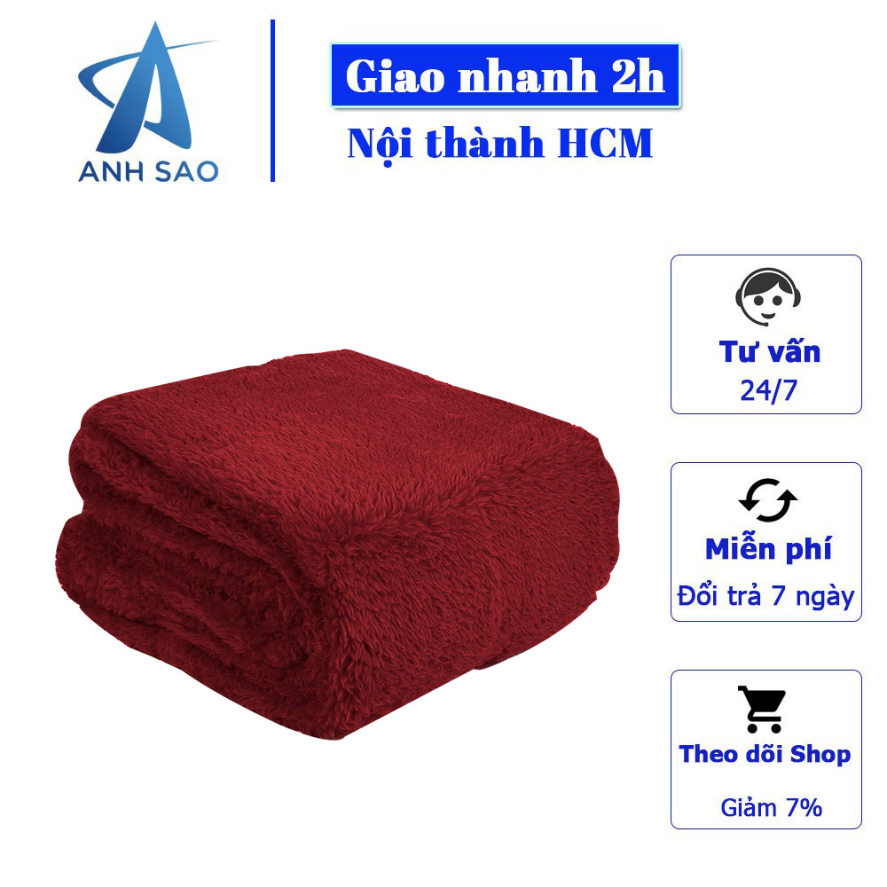 Mền lông cừu 2 mặt cao cấp A kích thước 2m x 2m3 - ấm áp, êm ái