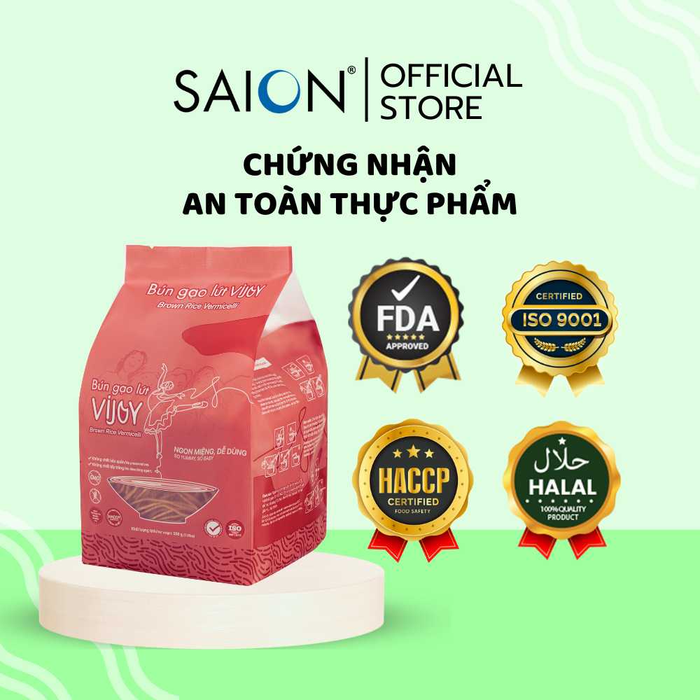 Bún Gạo Lứt VIJOY 200g Làm Từ Gạo Lứt Huyết rồng cao cấp- Bún Gạo Lứt Healthy - Giàu Dinh Dưỡng - Ăn Kiêng - Saion Official