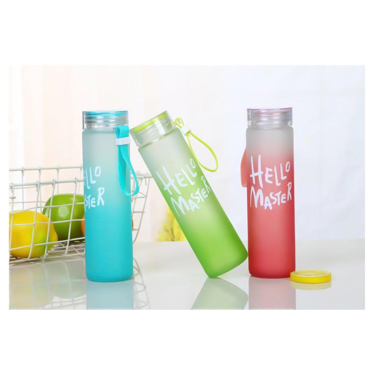 Chai đựng nước thủy tinh Hello Master 400ml&480ml , bình thủy tinh đựng nước Hello Master