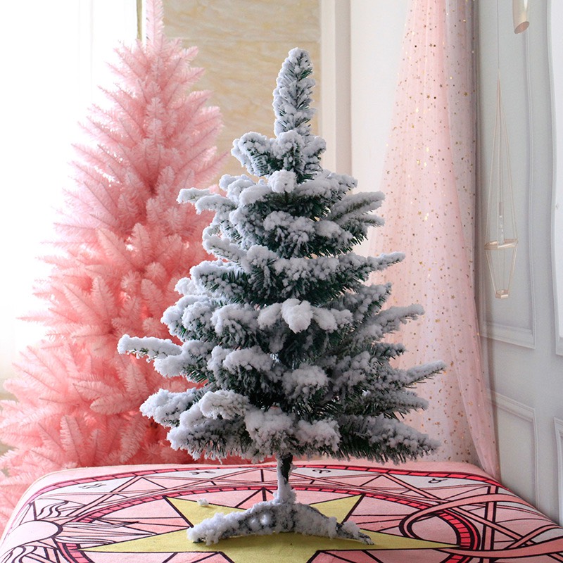 Cây Thông Tuyết Lá PE Cao Cấp C15 Cao 60cm  Cây Thông Trang Trí Noel