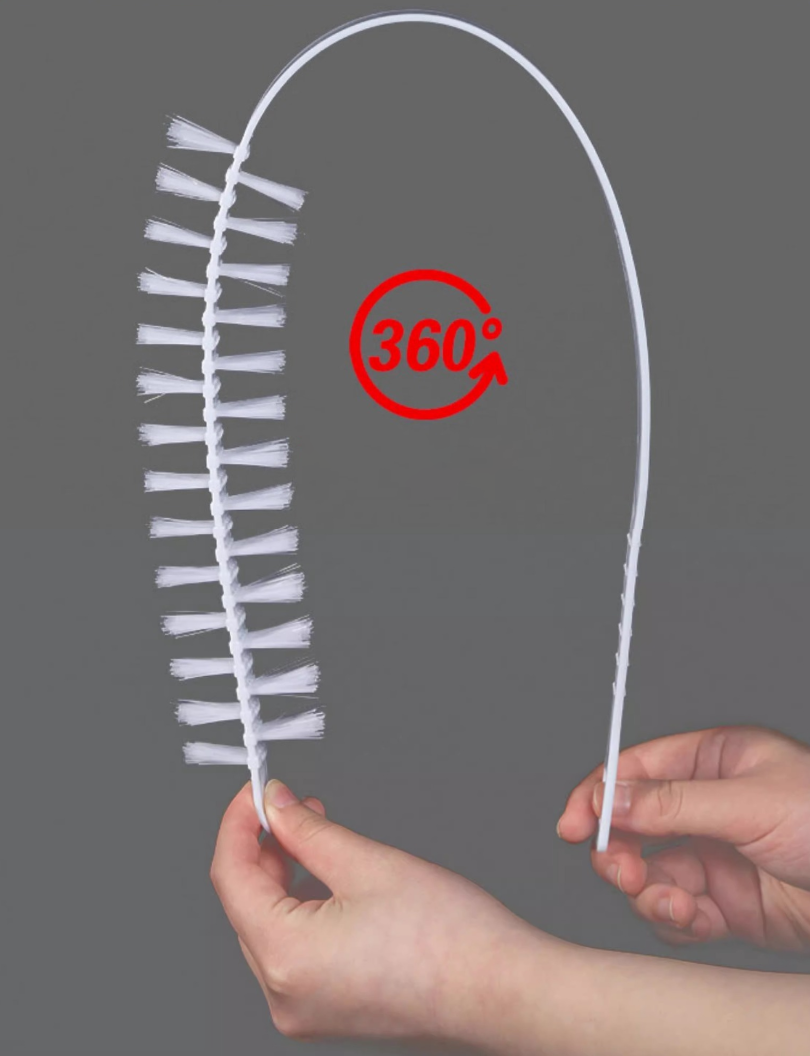 Bàn chải vệ sinh lồng máy giặt, máy sấy, điều hoà, quạt, hút mùi… cán dài, dụng cụ cọ rửa vệ sinh đa năng uốn 360 độ - Hàng chính hãng