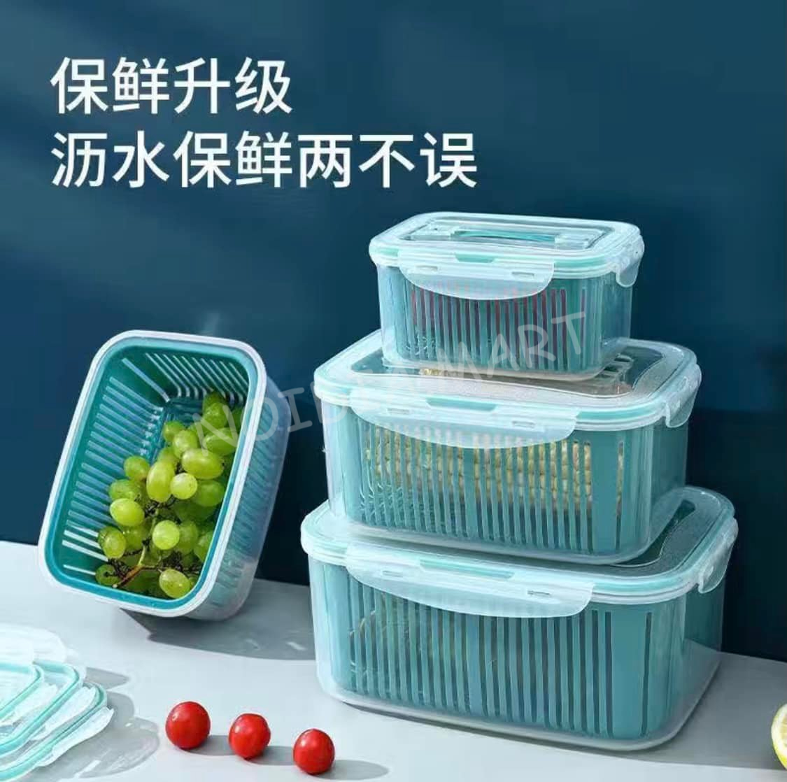 HỘP ĐỰNG ĐỒ TỦ LẠNH ĐA NĂNG 2 LỚP CAO CẤP THIẾT KẾ 2 IN 1