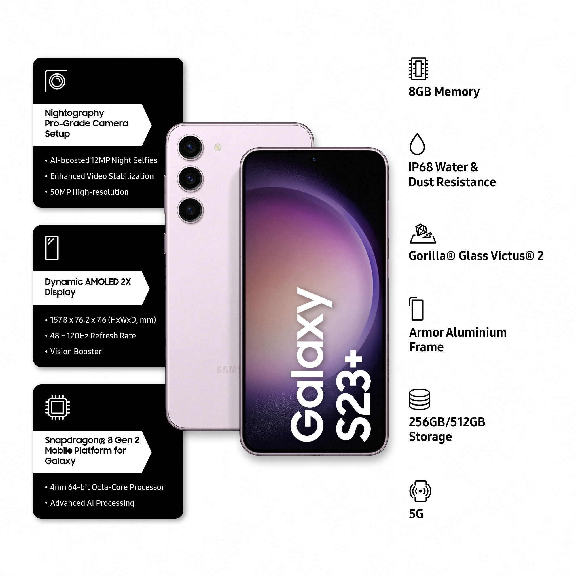 Điện thoại Samsung Galaxy S23 Plus 5G  - Hàng chính hãng