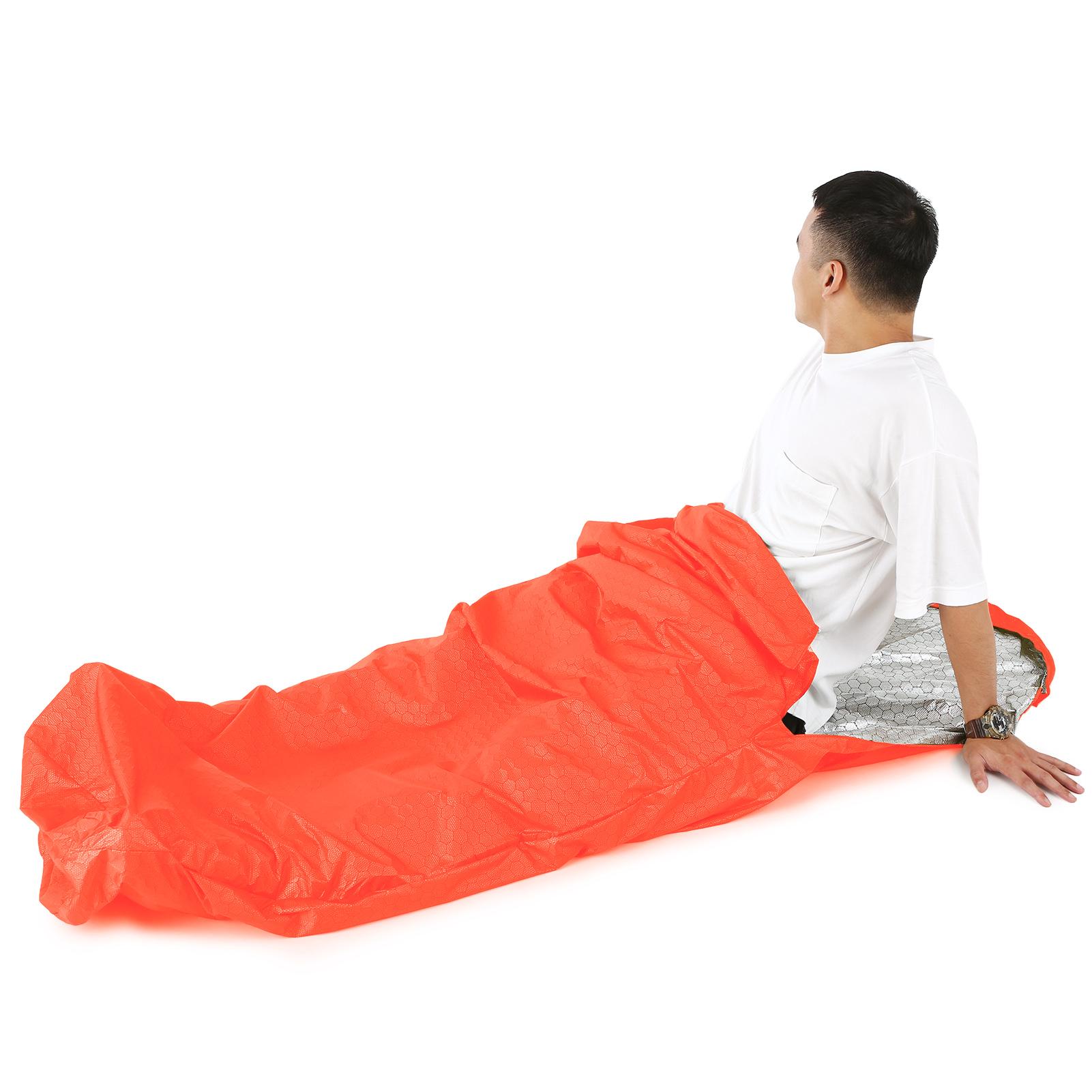 2 Person Emergency Sleeping Bag Lightweight Waterproof Thermal Emergency Blanket Survival Gear for Outdoor Adventure Camping Hiking Backpacking