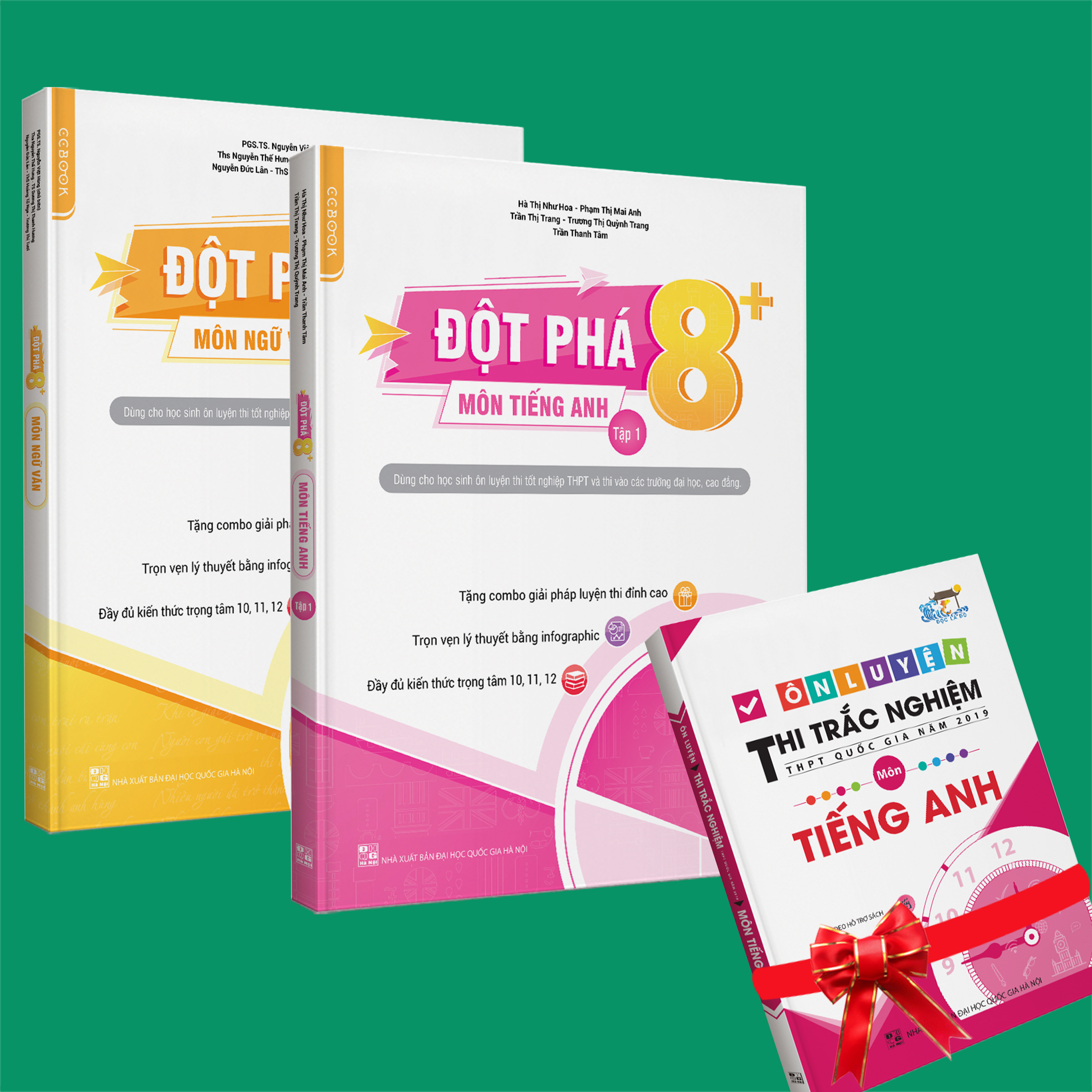 Sách - Combo Đột phá 8+ môn Tiếng anh tập 1 và Ngữ Văn