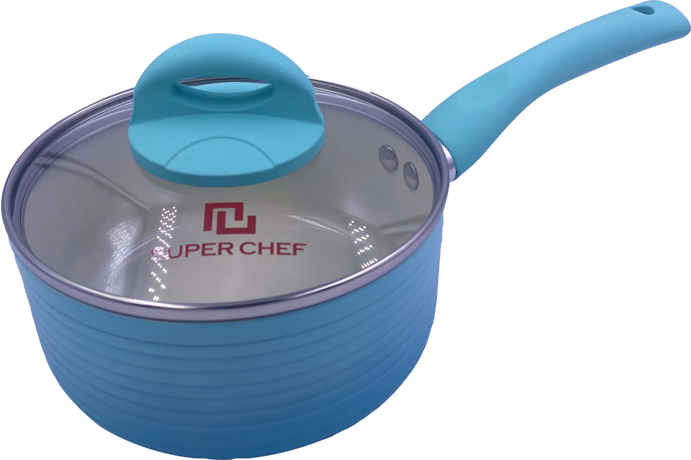 Nồi Cán Dài/ Quánh Ceramic Đáy Từ Chef Blue Cao Cấp An Toàn Sức Khỏe, Thiết Kế Mới, Siêu Bền Bỉ Không Bong Tróc, Hạn Chế Trầy Xước Size 16cm