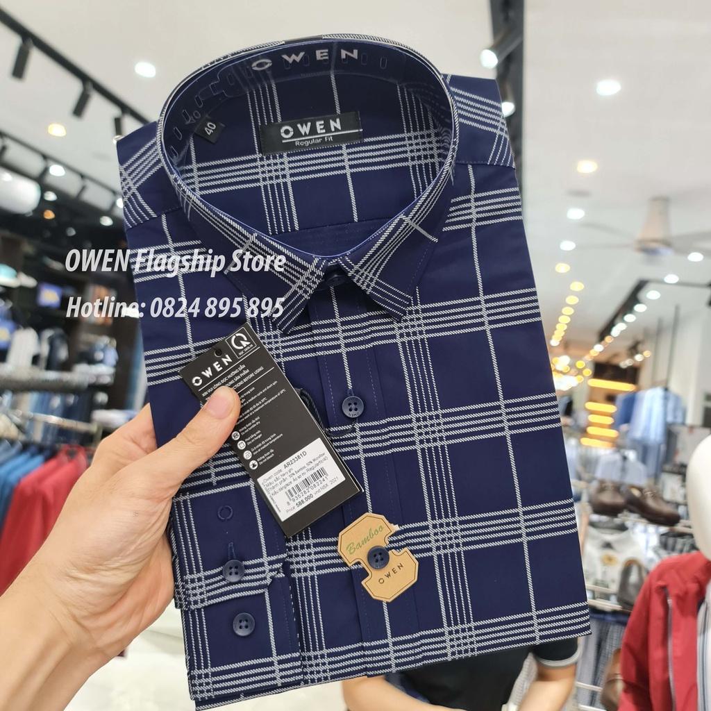 OWEN - Áo sơ mi nam dài tay dáng REGULAR sợi Tre - Mã AR23381D