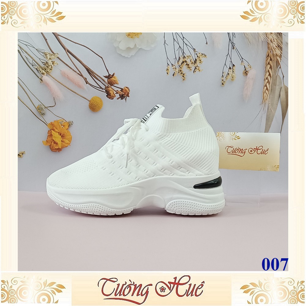 Giày Thể Thao Nữ Cổ Chun Đế Độn Tăng Chiều Cao 5CM - 007