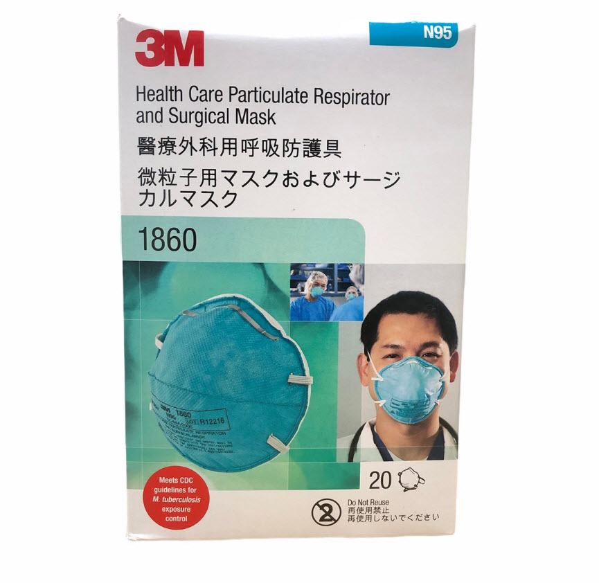 Nguyên Hộp Khẩu Trang Lọc Bụi Bảo Vệ Hô Hấp, Có Thể Dùng Trong Y Tế 3M Aura 1860S N95