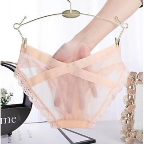 Quần lót nữ ren nơ cạp chéo xuyên thấu gợi cảm