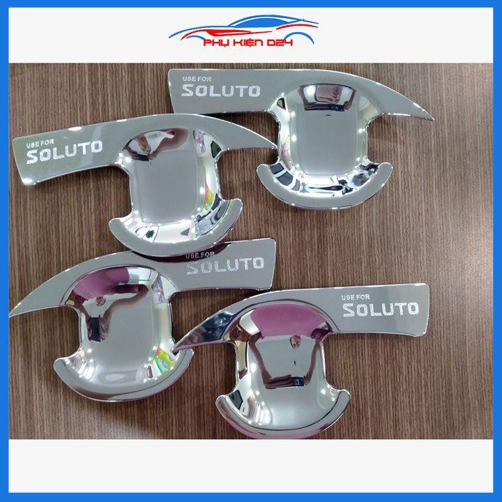 Ốp tay nắm hõm cửa Soluto 2019-2020-2021 mạ Crom chống trầy bảo vệ xe
