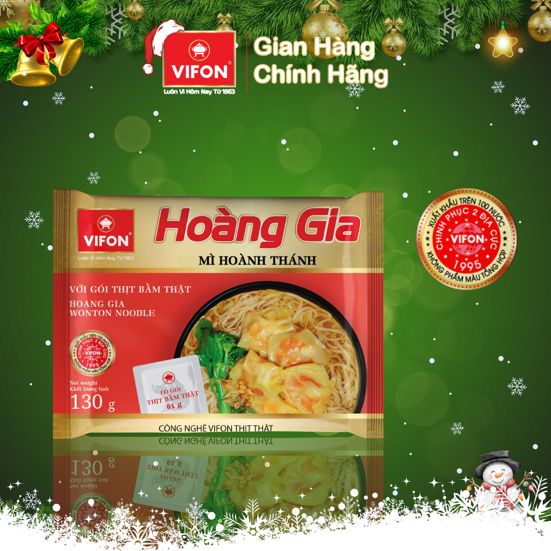 Thùng 18 Hoàng Gia Mì Hoành Thánh VIFON 130gr