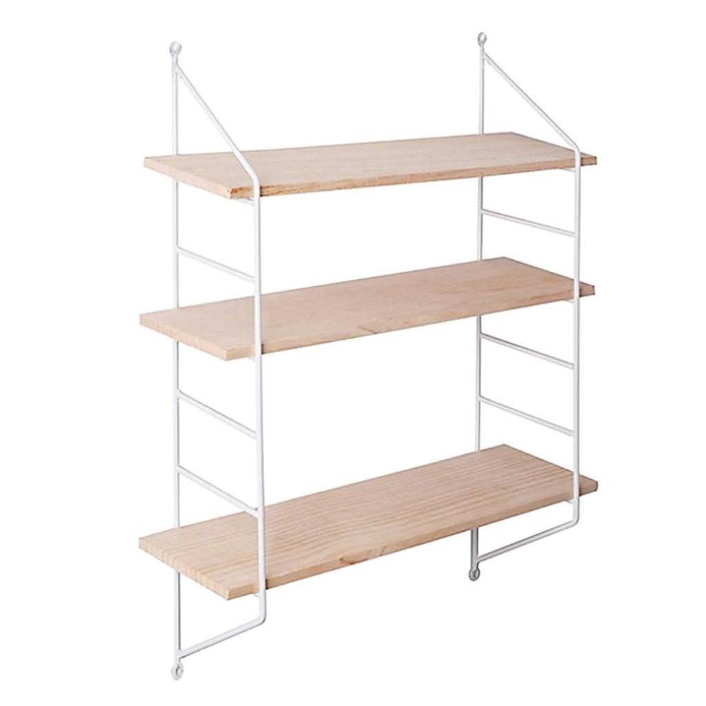 3 Layer Wall Hanging Wooden Shelves Floating Wall Shelf Home Decor White