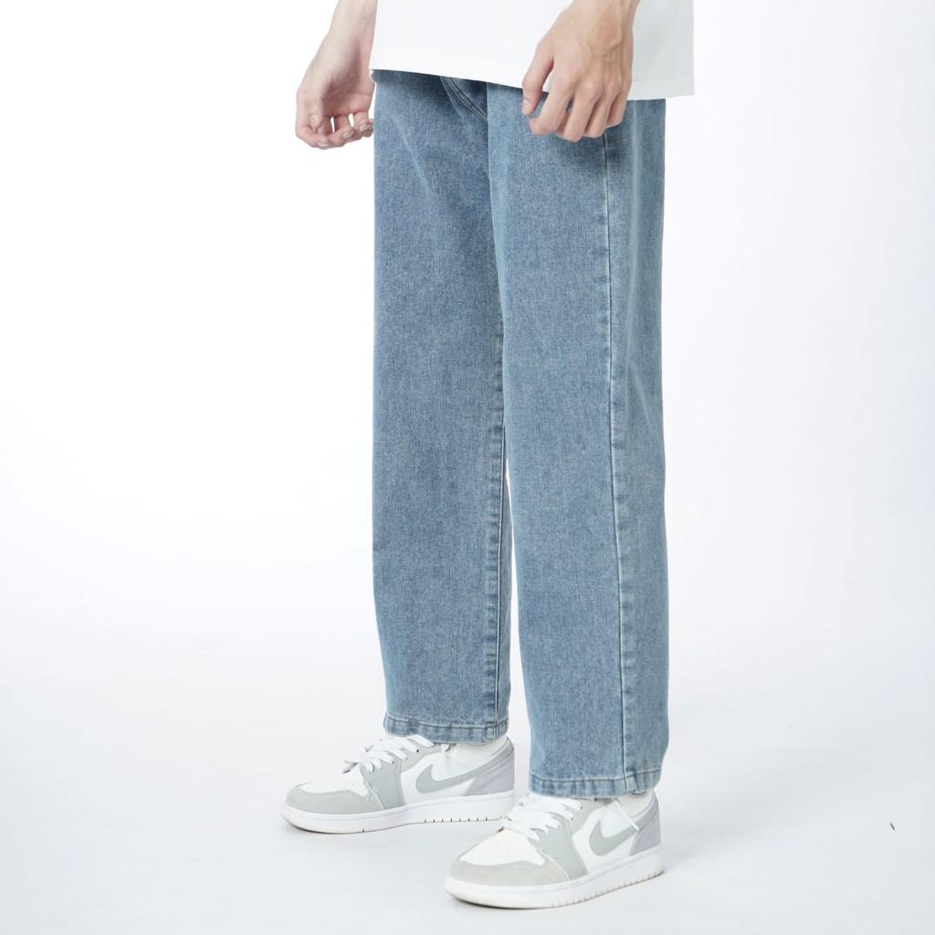 Quần JEAN BASIC SUÔNG Unisex N7 Oversize Nam Nữ phong cách Hàn Quốc thời trang đường phố mùa hè
