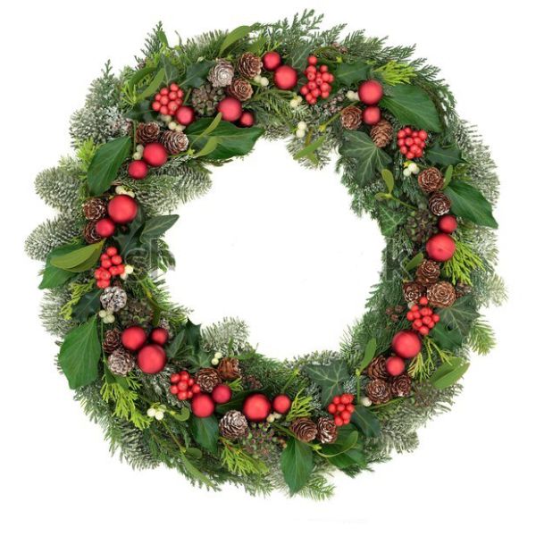 Decal vòng nguyệt quế noel 2 PK567