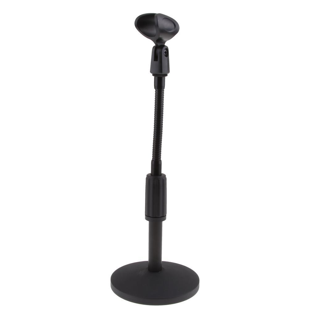 Microphone Stand, 360° Adjustable Desktop Microphone Holder Bracket with Mic