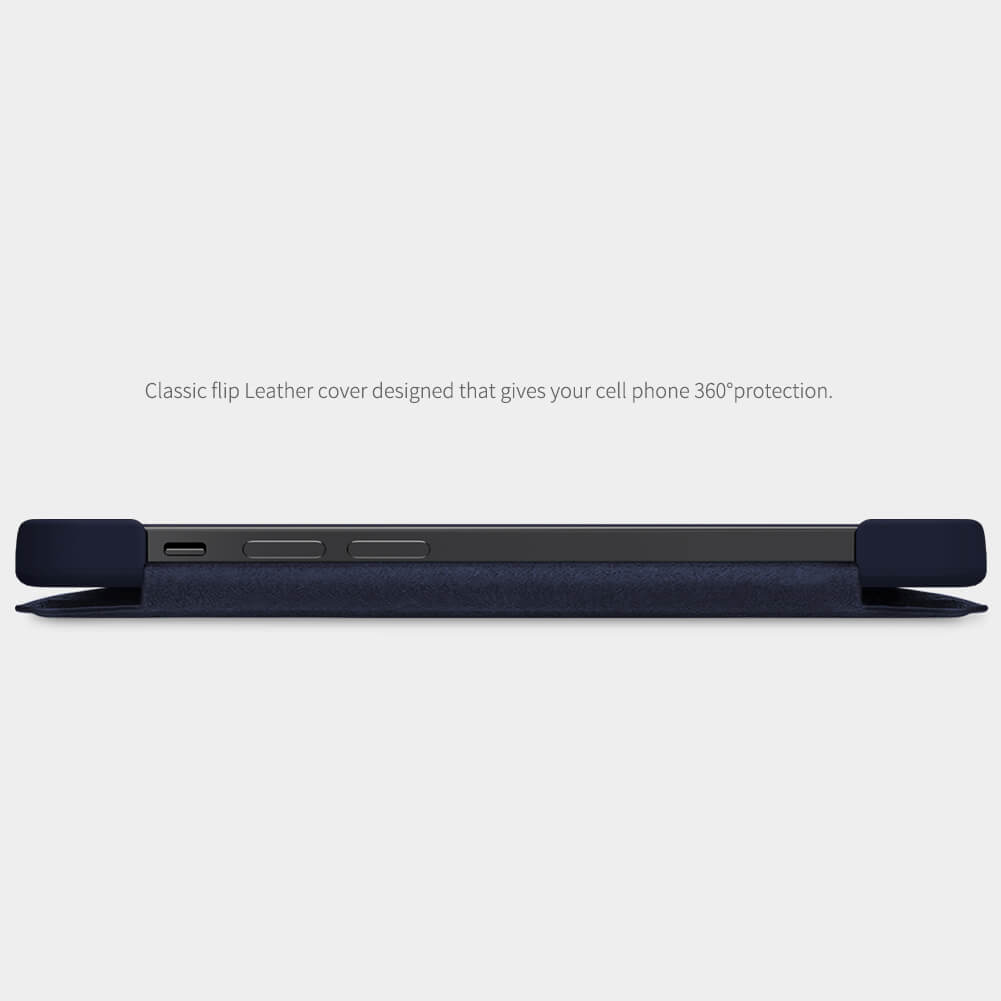 Bao da Leather cho iPhone 12 Pro Max  hiệu Nillkin Qin  - Hàng chính hãng